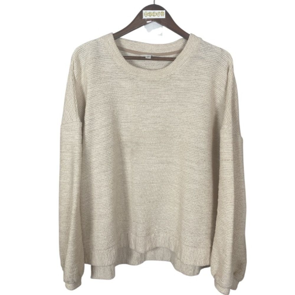 TIME and TRU cream tan med weight sweater bell sleeve / Wms 3X 22-24